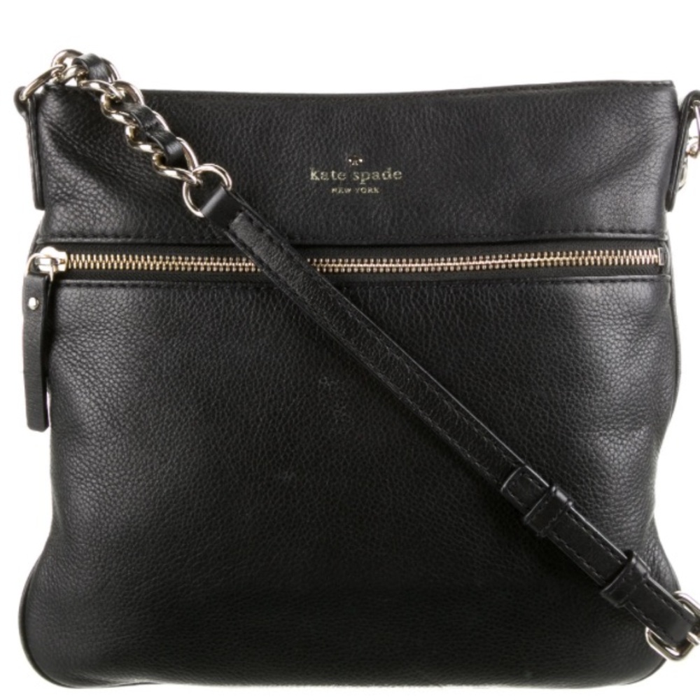 Kate Spade New York Cobble Hill Black Pebbled Caviar Leather Crossbody